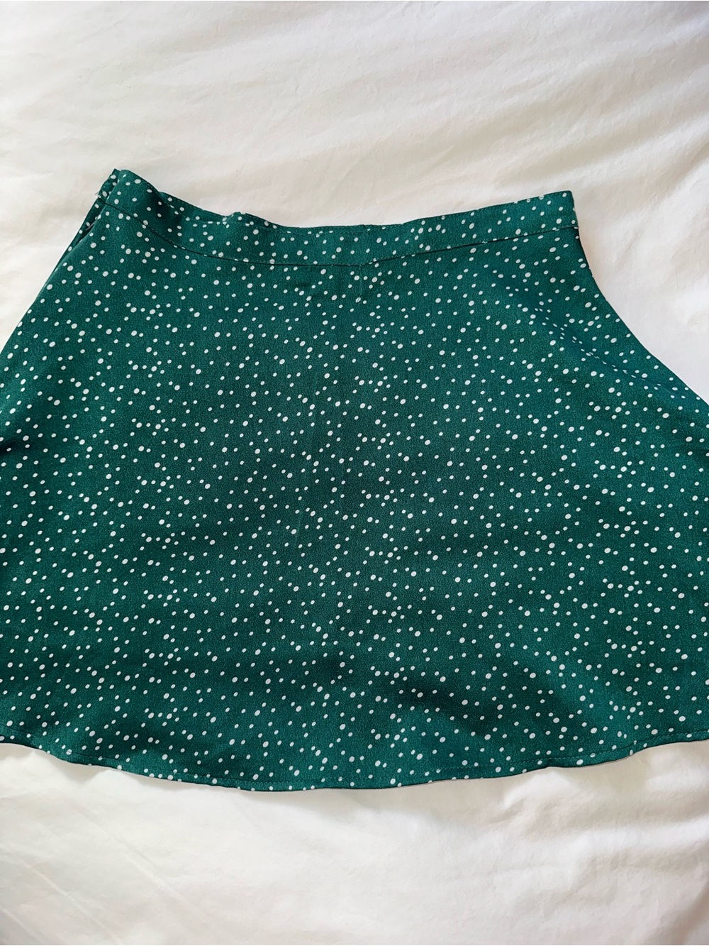 GREEN POLKA DOT A-LINE SKIRT